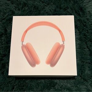 Apple Pink Over-Ear Headphones with Sleek Design